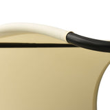 Sun Lounger Black and cream Textilene, Steel Large Sun Lounger 310547