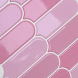 Feather Tile 50 pcs Pink 30 x 30 cm Polyurethane and PET 42046212