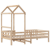 ZNTS Bed Frame with Roof without Mattress 90x200 cm 3282159