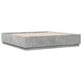 Bed Frame without Mattress Concrete Grey 200x200 cm 3209677