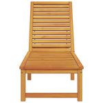Sun Lounger Reclining Brown 53 x 202 x 89cm Solid Acacia wood 4108106