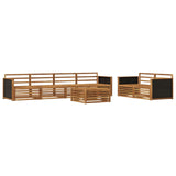 Outdoor Sofa Set 7 pcs Natural Solid Acacia Wood 3383042