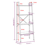 ZNTS 4-Tier Standing Shelf Black 56x35x140 cm 336366