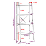 4-Tier Standing Shelf Black 56x35x140 cm 336366