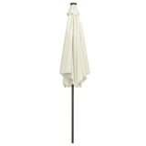 Garden Parasol Sand white 100% polyester, aluminium 300 cm diameter 47361