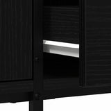TV Cabinet Black oak 200 x 25 x 44 cm Engineered wood 863677
