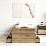 Bed Frame without Mattress Artisan Oak 100x200cm Engineered Wood 3328795
