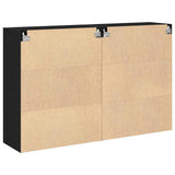 Wall Cabinets 2 pcs Black Oak 69.5 x 34 x 90 cm Engineered Wood 3334316