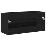 Sink Cabinet Black Oak 100x38.5x45 cm Engineered Wood 862545