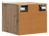 Wall-Mounted Bedside Cabinet 2 pcs Artisan Oak Engineered Wood 898314
