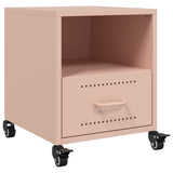 ZNTS Bedside Cabinets 2 pcs Pink 36x39x43.5 cm Steel 846707