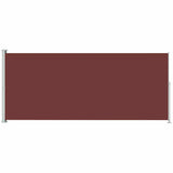 Patio Retractable Side Awning 180x500 cm Brown 313408