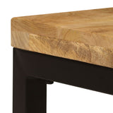 Coffee Table 100x50x35 cm Solid Mango Wood and Steel 247337