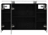Bathroom Mirror Cabinet Black Oak 60 x 14.5 x 50 cm 889080