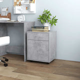 Rolling Cabinet Concrete Grey 45x38x54 cm Engineered Wood 808444