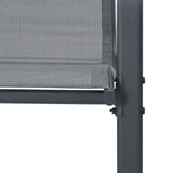 Stackable Garden Chair Set of 4 Grey Powder-coated steel 318781