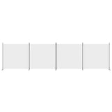 4-Panel Room Divider White 698x180 cm Fabric 350282
