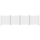 4-Panel Room Divider White 698x180 cm Fabric 350282
