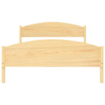 ZNTS Bed Frame without Mattress Solid Pine Wood 160x200cm 322030