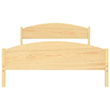 ZNTS Bed Frame without Mattress Solid Pine Wood 160x200cm 322030