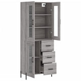 Highboard Grey Sonoma 69.5x34x180 cm Engineered Wood 3198607