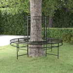 Round Tree Bench Ø137 cm Black Steel 318822