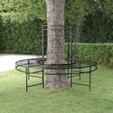 Round Tree Bench Ø137 cm Black Steel 318822