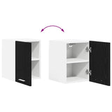 Hanging Cabinet 2 pcs Black Oak and White 30 x 31 x 40 cm 884117