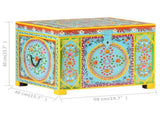 Hand Painted Storage Box 50x40x40 cm Solid Mango Wood 323540
