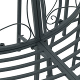 Tree Bench 4-Seater 160 x 80 x 89 cm Steel Silver Grey 42029530