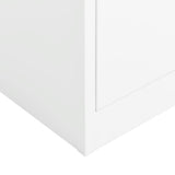Locker Cabinet White 90x40x180 cm Steel 335970