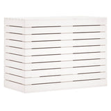 Laundry Basket White 88.5x44x66 cm Solid Wood Pine 832320