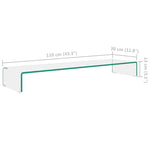 ZNTS TV Stand/Monitor Riser Glass Clear 110x30x13 cm 244132