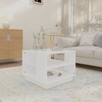 ZNTS Coffee Table White 55x55x43 cm Engineered Wood 810289