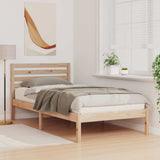 Bed Frame with Headboard Brown 90 x 190 cm Solid Pine Wood 872269