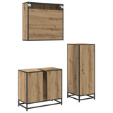 Bathroom Furniture Set 3 pcs Artisan Oak Engineered Wood 3402424