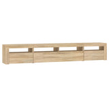 TV Cabinet with LED Lights Sonoma Oak 240x35x40 cm 3152724