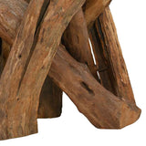 ZNTS Coffee Table Solid Teak Driftwood 60 cm 243473