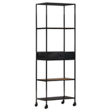 Book Cabinet 60x35x180 cm Rough Mango Wood & Iron 323735