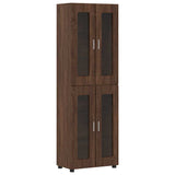 Highboard FLORIN Brown Oak 60 x 35 x 182 cm Engineered Wood 3397911