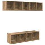 TV Cabinet Set Wall-mounted 4 pcs Artisan Oak Engineered Wood 3393422