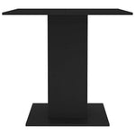 Dining Table Black 80x80x75 cm Engineered Wood 800253