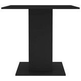 Dining Table Black 80x80x75 cm Engineered Wood 800253