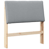 Upholstered Headboard Light Grey 100 cm Solid Pine Wood 879299