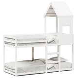 Bunk Bed without Mattress White 75x190 cm Small Single Solid Wood Pine 3282008