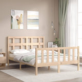 Bed Frame without Mattress Double Solid Wood Pine 3192986