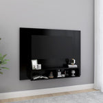 ZNTS Wall TV Cabinet Black 120x23.5x90 cm Engineered Wood 808270