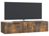 Wall-Mounted TV Cabinet Smoked Oak 98 x 31 x 30 cm 899070