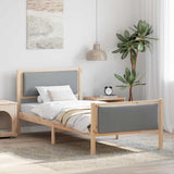 Bed Frame with Headboard Light Grey 90 x 200 cm Fabric 878354