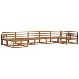 Outdoor Sofa Set 7 pcs Natural Solid Acacia Wood 3367902